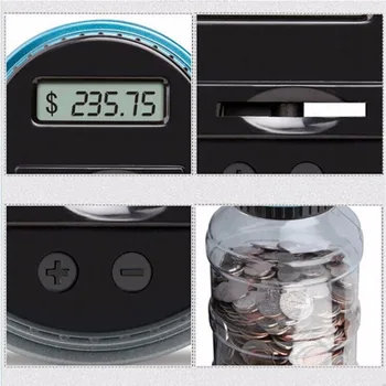 Е-Прасенце LCD Дисплей Електронен Цифров Брои Банка Монети Кутия за Спестяване на Пари за Монети на централната Банка на Гишето на Банката Скоростна най-Добрият Подарък Изображение 2