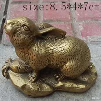 Китайски месинг зодиакални заек талисман малък орнамент за украса добро