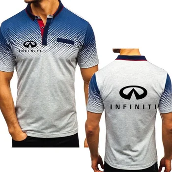 2022 Лятна мъжка тениска с логото на infiniti кола, висококачествен памучен тениска с кръгло деколте и къс ръкав, градиентные ежедневни тениски, потници g