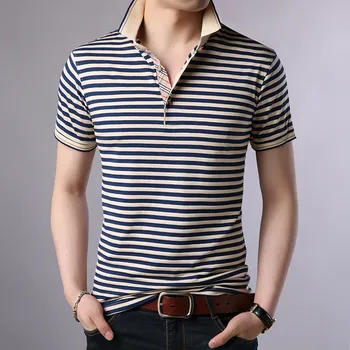 8280-T-Годишната нова мъжки памучен тениска с къс ръкав, модна тенденция дишаща мъжка тениска с принтом, приятна е за кожата