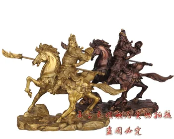 бронзова статуя, На Гонг древните леки медни орнаменти На Чжаокай Фортуна Ву Мебели за дома, офис украса Изображение 2