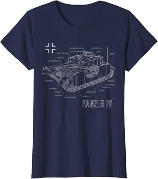 Тениска с изготвянето на немски резервоар Панцер IV на Втората световна война. Лятна Памучен Мъжка Тениска С Кръгло деколте и Къс Ръкав New S-3XL Изображение 2