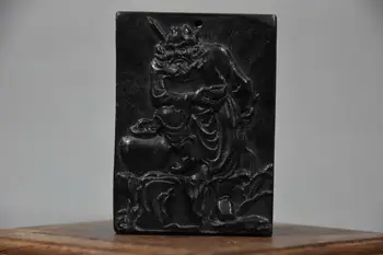 Култура Хуншань архаизирует черен железен метеорит Юни Панагюрище улови духа на статуята на окачване скулптура Изображение 2