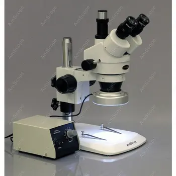 Увеличение на микроскопа-AmScope Suuplies 7X-45Ч стерео увеличение на микроскопа с алуминиеви 80-led осветление + 1,3-мегапикселова камера Изображение 2