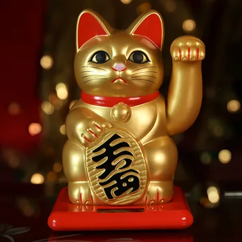 Китайски Честит Богатство На Въздуха Котка Gold Те Махат С Ръка Котката Начало Декор Добре Дошли Въздуха Котка Извайване На Статуята На Интериор На Автомобил Украшение