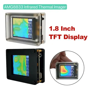 AMG8833 Сензор за Температурата Ръчно 1.8-инчов TFT-дисплей 7 М-Нататъшно Откриване Вградена Литиева Батерия за Проверка на Електрониката