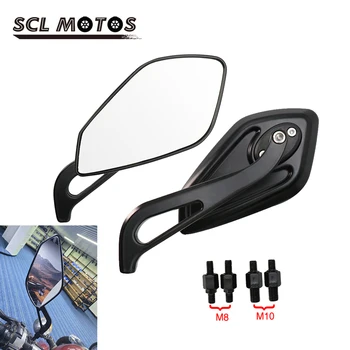 SCL MOTOS Универсални 1 двойка от Аксесоари За Мотоциклети Мотоциклет M8 M10 Винтове Огледала за Обратно виждане Скутери Огледала за Обратно виждане на Състезанието