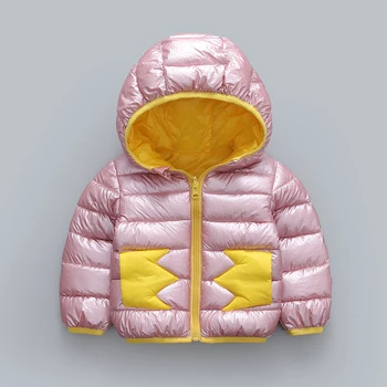Новост 2019 г., зимно палто за малки момчета с дебела подплата, детска naka яке в западен стил, палто Изображение 2