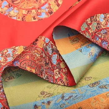 Китайски дракон стил Металик златист цвят Жаккардовая Брокат Плат 3D жаккардовая прежди оцветен плат за Палто, Рокля, Пола, за квадратни метра Изображение 2