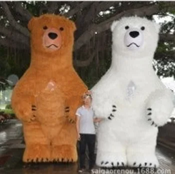 Снимка на костюм талисман Ohlees Arctic Brown bear 3m lnflatable е само за пример, изработени по поръчка в съответствие с дизайн на клиента