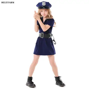 Полицейска Форма за момичета, Костюм на полицай на Хелоуин парти за Деца