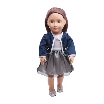 Една подробност Kawaii Кукла Облекло Училищни униформи Комплект Рокля Играчки Аксесоари за 18 Инча Момиче Кукла и 43 см Кукла c361 Изображение 2