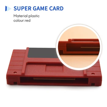 За SFC / SNES Супер Игрална карта Snes Игрална карта 100 в едно червено корпус Snes Касета Изображение 2