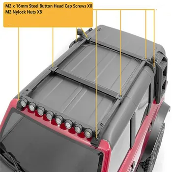Резервни части за Обновяване на Релси Багажник Аксесоари за Радиоуправляемого Колата TRX-4 на Ford BRONCO
