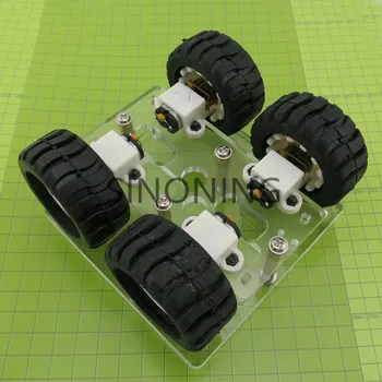 прозрачна Акрилна N20 4WD двуслойни Умен кола на шасито на робота САМ kit Изображение 2