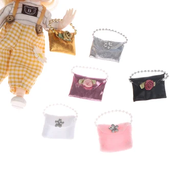 Миниатюрна дамска Чанта за куклена Къща 3 *2,5 см, Аксесоари за Декор Кукли, Портмонето, Чантата си Модел Чанти За Пазаруване