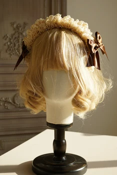 Лолита лента за глава шапки генеративен цвят стари дантели kc лента за глава аксесоари за коса Изображение 2
