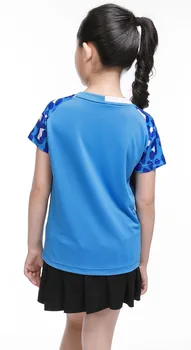 Мъжки фланелки за момичета, Детски тенис риза, ризи за тенис на маса с къси ръкави, Детска риза за бадминтон, спортна риза от полиестер XS-3XL Изображение 2