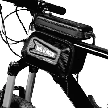 Притежателят на своята практика За Телефон за Съхранение Чанта за Предната част на Рамката на Велосипеда със Сензорен Екран за слушалки Изображение 2