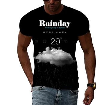 Camiseta de manga corta против estampado 3D ал hombre, camisa против cuello redondo informal, против personalidad, para verano