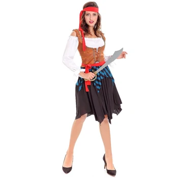 Жените Пиратски Костюм На Екипажа Карнавал Хелоуин Костюми За Възрастни Пират На Карнавалните Костюми, Облекло