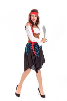 Жените Пиратски Костюм На Екипажа Карнавал Хелоуин Костюми За Възрастни Пират На Карнавалните Костюми, Облекло Изображение 2
