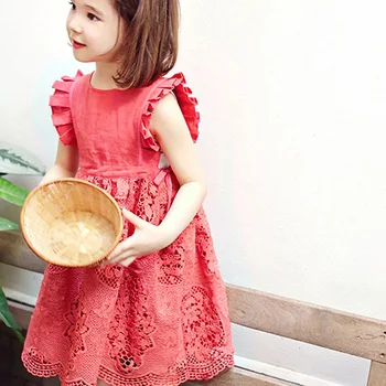 лятото на 2018, детски рокли за момичета, детско бельо на принцеса рокля, корейски рокли, roupas infantis menina, червено бяло