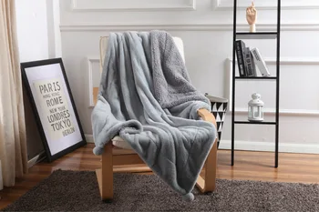 Удобно двойно одеяло, произведено от овче руно, покривка за дивана