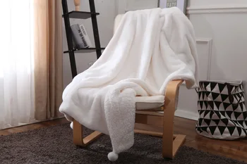 Удобно двойно одеяло, произведено от овче руно, покривка за дивана Изображение 2