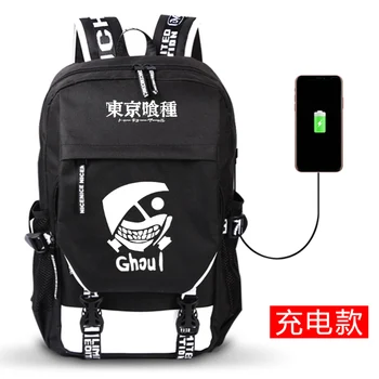 Kaneki Ken Токио Гюл USB Порт Чанта За Лаптоп Студентски Училищната Чанта На Рамо Раница Backpack Раница Юношеството Пътен Подарък