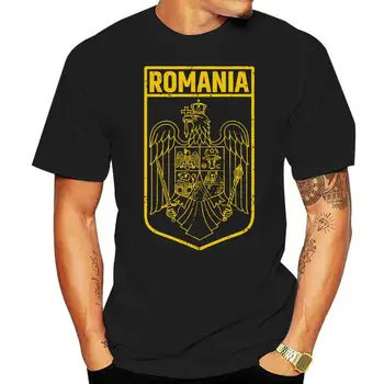 Тениска с изображение на Хартата на Румъния, тениска на Стопанските Румъния, тениска с Националния ден, Приталенная Тениска