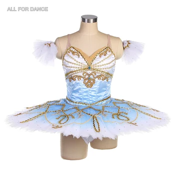 B22214 Омбре Синя Професионална Балетна Танцова Пакетче с Кука Отзад и Дизайн на Индивидуални Балетные Опаковки Соло Костюм на Балерина Облечи-Пакетче