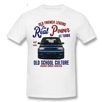 Лятна Мъжка Тениска Vintage French Car GT Turbo Real Power Нова Памучен Тениска Мъжка Лятна Риза С Къс Ръкав Класическа