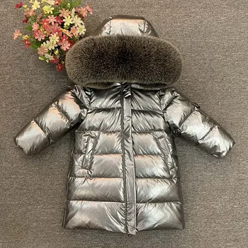 детско пуховое палто за деца, дебела кожа яке с качулка, палто за деца от 1 до 12 години, зимно палто за момчета и момичета, naka дрехи, връхни дрехи