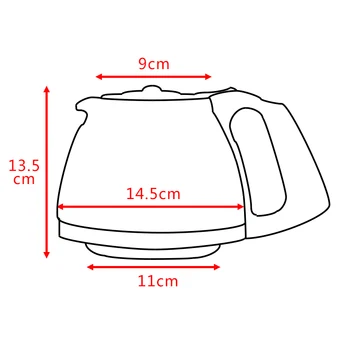 Кафе-машина Стъклена Кана за Electrolux EGCM150 EGCM680 Tea Резервни Части, Аксесоари Изображение 2
